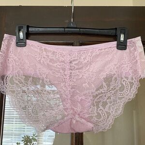 Victoria's Secret Shimmering Pink Lace Panties
